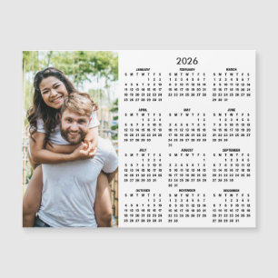 2026 Calendar Modern Simple Photo Magnet