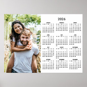 2026 Calendar Modern Simple Photo Poster