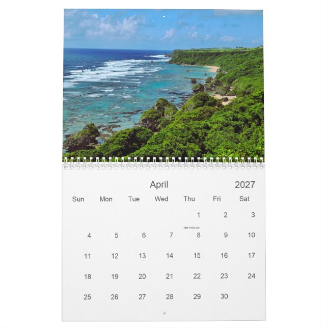 2026 Calendar Ocean Views  (Apr 2027)