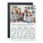 2026 Calendar Photo Custom Colour Christmas Card