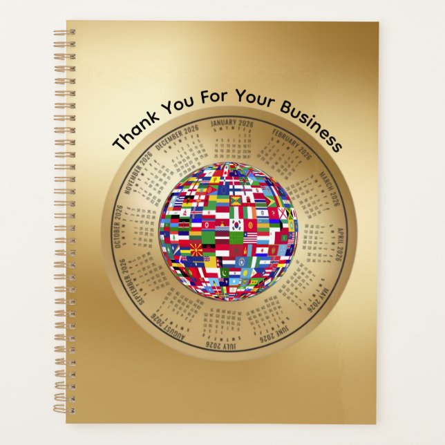 2026 Calendar Planner Thank You For Your Business (Front)