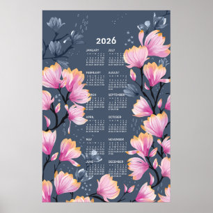 2026 Calendar Poster Magnolia