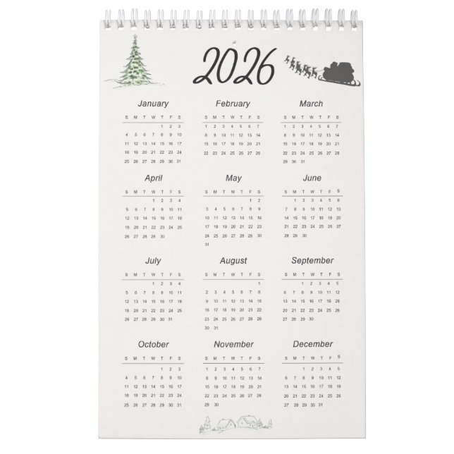 2026 Calendar – Printable & Wall Calendar Design (Cover)