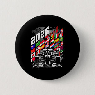 2026 Calendar Racing Circuit Schedule Places  6 Cm Round Badge
