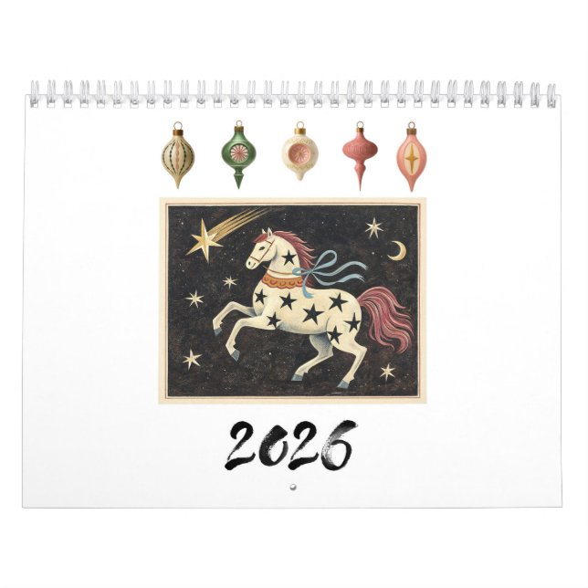 2026 Calendar Retro Vintage Illustration Art (Cover)
