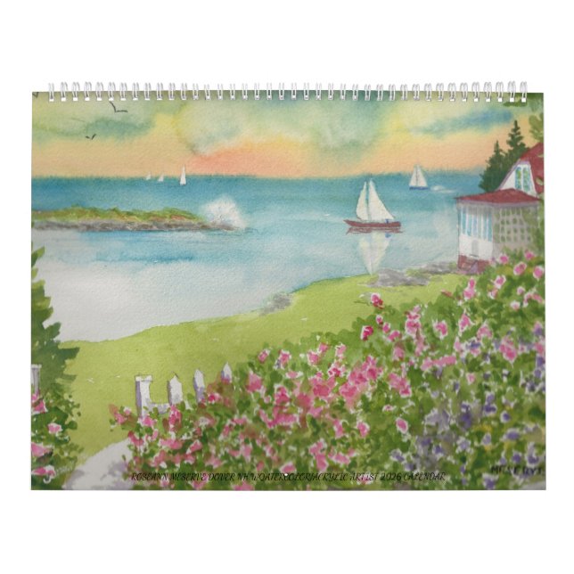 2026 Calendar Roseann Meserve Watercolor Artist  (Cover)