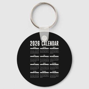 2026 Calendar Shirt 26 Calendar 2026 Key Ring