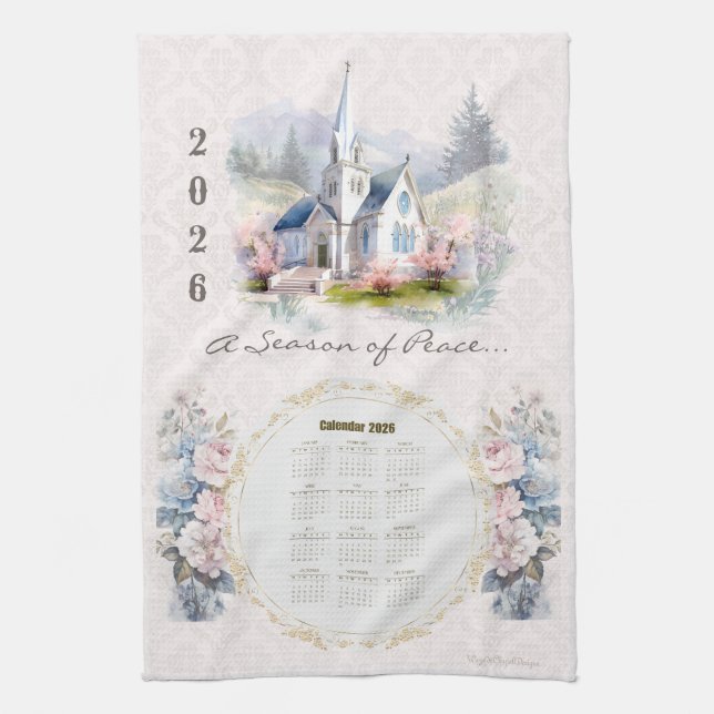 2026 Calendar Towel Church A Season of Peace (Vertical)