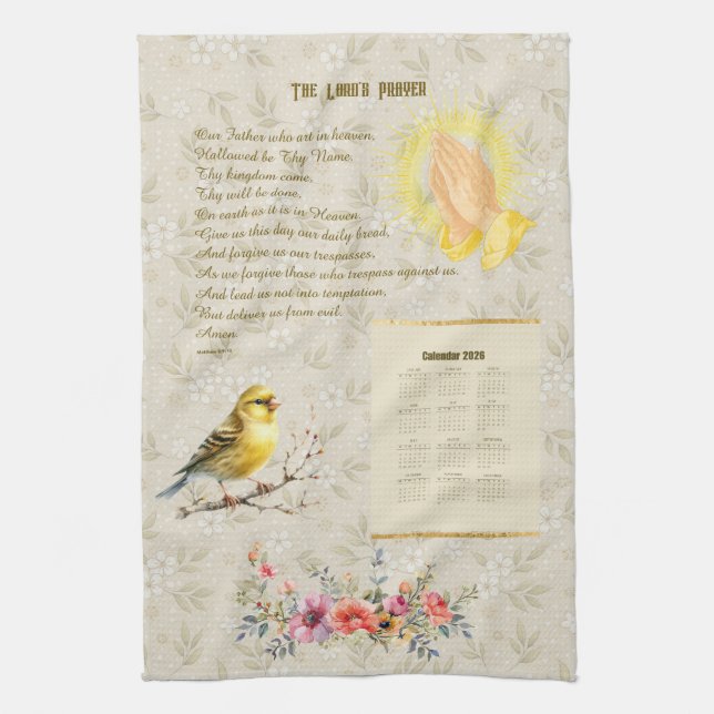 2026 Calendar Towel The Lord's Prayer (Vertical)