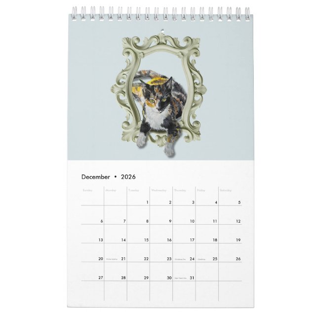 2026 Calendar Watercolor Pet Portraits by Amy DeVa (Dec 2026)
