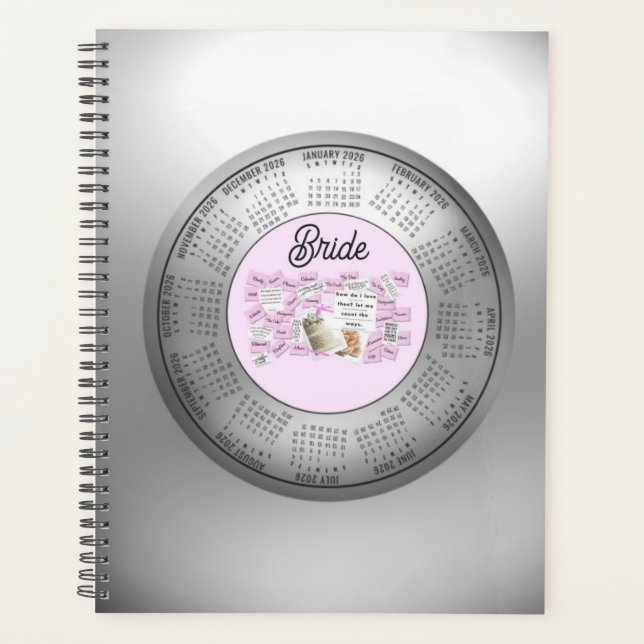 2026 Calendar Wedding Bride & Groom Appointment  Planner (Front)