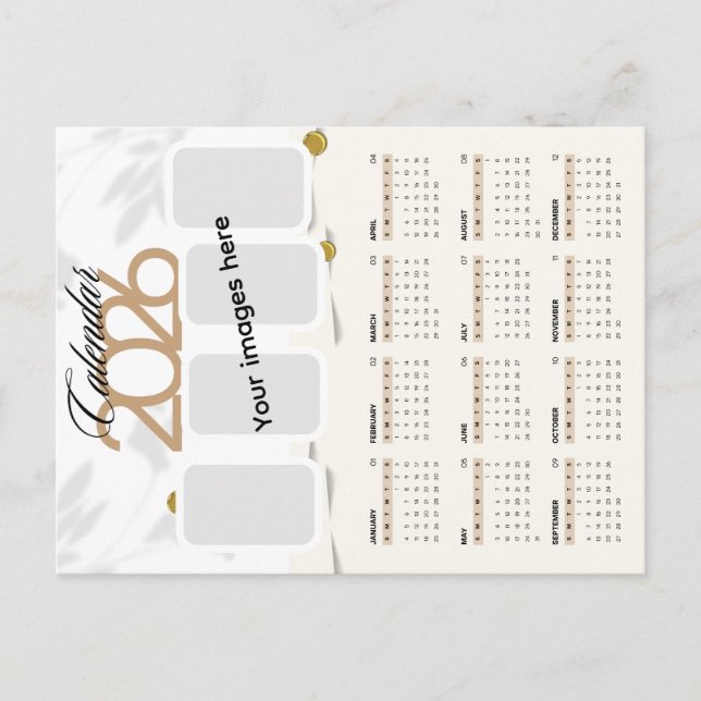 2026 calendar with image postcard (Front)