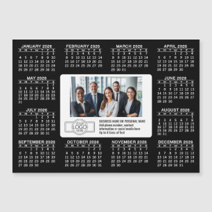 2026 Calendar with logo Contact Information Magnet