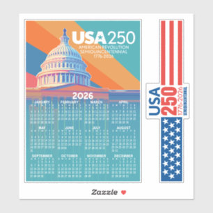 2026 Calendar with USA 250 Capital Dome America