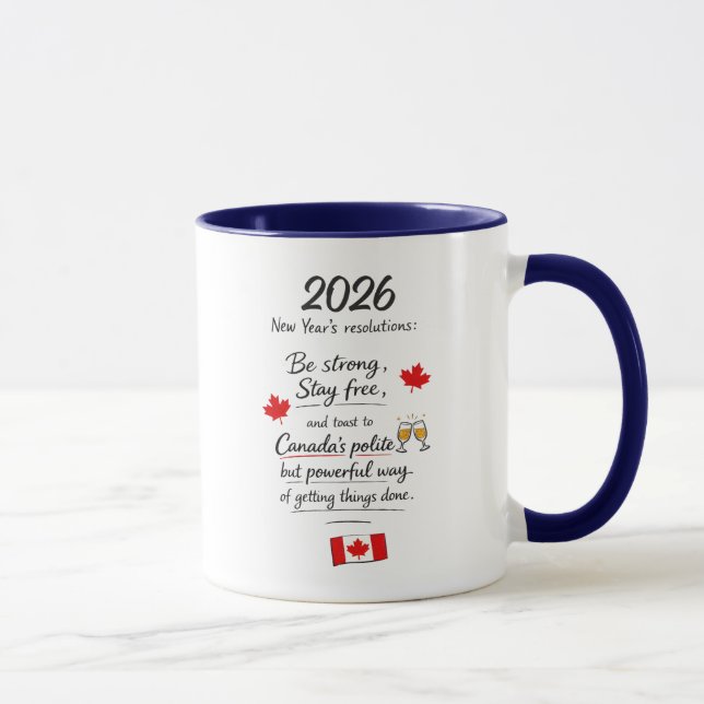 2026 Canadian New Year's Resolution  Mug (Right)
