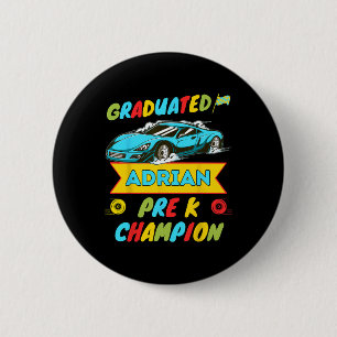 2026 Car Adrian Personalised Last Day Of Pre K Gra 6 Cm Round Badge
