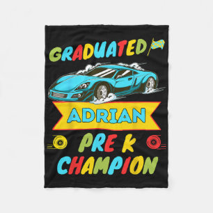 2026 Car Adrian Personalised Last Day Of Pre K Gra Fleece Blanket