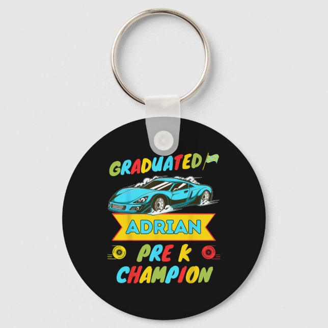 2026 Car Adrian Personalised Last Day Of Pre K Gra Key Ring (Front)