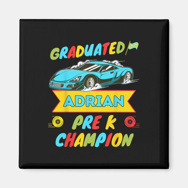 2026 Car Adrian Personalised Last Day Of Pre K Gra Magnet (Front)