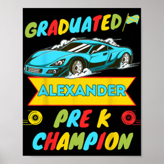 2026 Car Alexander Personalised Last Day Of Pre K  Poster
