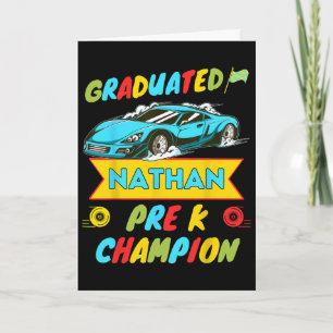 2026 Car Nathan Personalised Last Day Of Pre K Gra Card