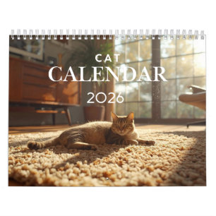 2026 Cat Calendar 12 Month Wall Calendar