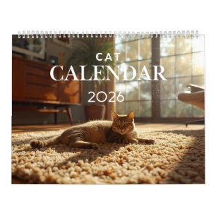 2026 Cat Calendar 12 Month Wall Calendar