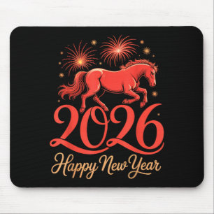 2026 Chinese Zodiac Horse Year Happy New Year Fire Mouse Mat