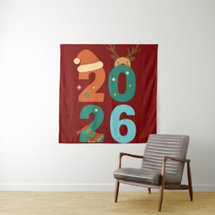 2026 Christmas Vibes 🎅✨ Tapestry