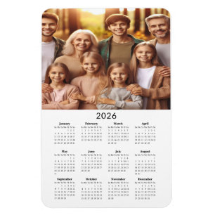 2026 Classic Full Bleed Calendar with Photo Magnet