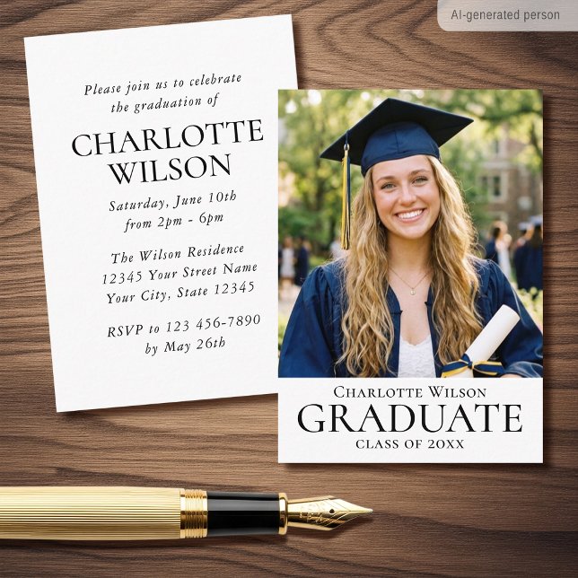 2026 Classic Graduation Invitation Mini Card (Creator Uploaded)