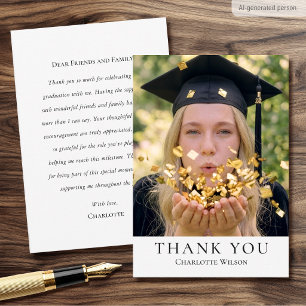 2026 Classic Graduation Thank You Card Photo