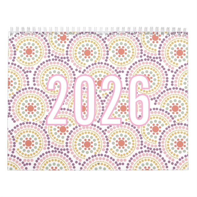 2026 Colorful Pastel Pattern Illustration Calendar (Cover)