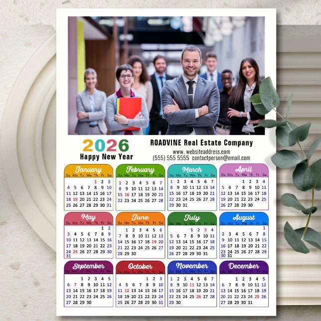 2026 Colour Calendar US Holidays Corporate Magneti (Creator Uploaded)