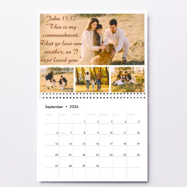 2026 Custom Blessings Photos Scripture Christian Calendar (2026 Retro Blessings Photos Scripture Christian Calendar)