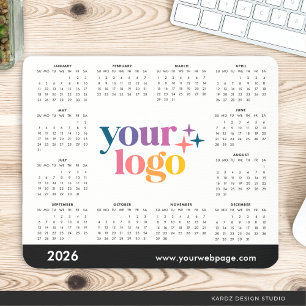 2026 Custom Corporate Logo Promotional Calendar  Mouse Mat