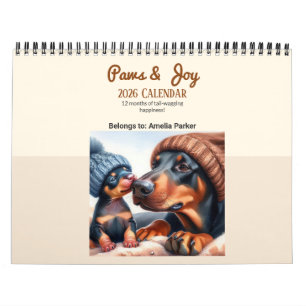 2026 Custom Dog Calendar Wall Art – Photo Calendar