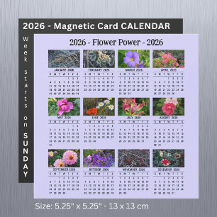 2026 Custom Flower magnetic lilac Calendar SU
