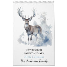 2026 Custom Forest Animals Photo Calendar