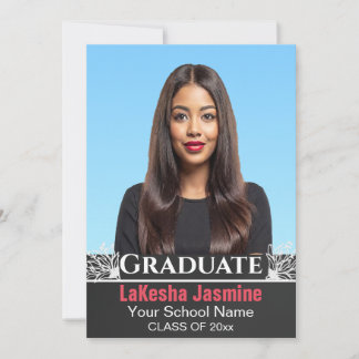 2026 Custom Graduation Announcements Black Female