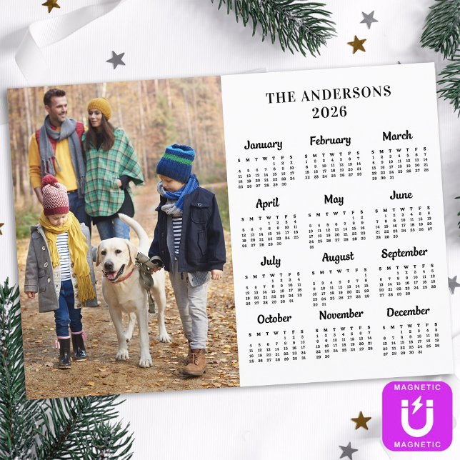 2026 Custom Photo & Family Name 12 Month Calendar  (Creator Uploaded)