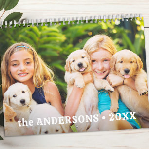 2026 Custom Photos Modern Family Year Monthly Calendar