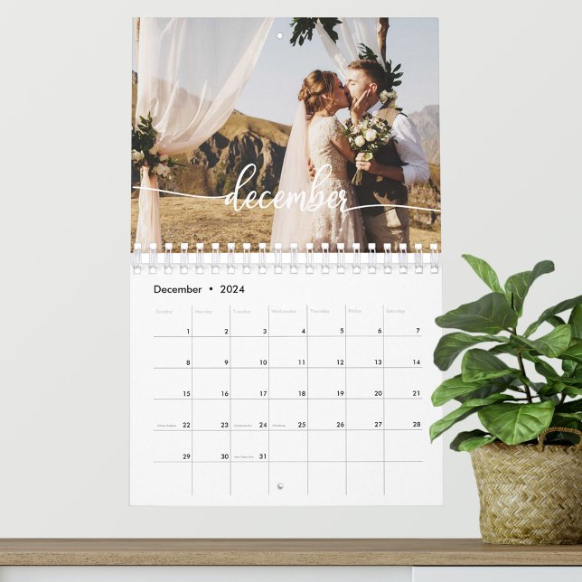 2026 Custom Wedding Photo Chic Script Calendar (Creator Uploaded)