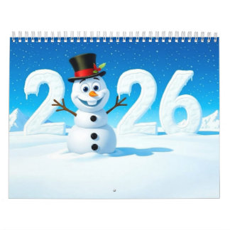 2026 Cute Seasonal Character Medium Wall Calendar