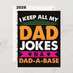 2026 Dad Jokes Advent Calendar Christmas Countdown Holiday Postcard