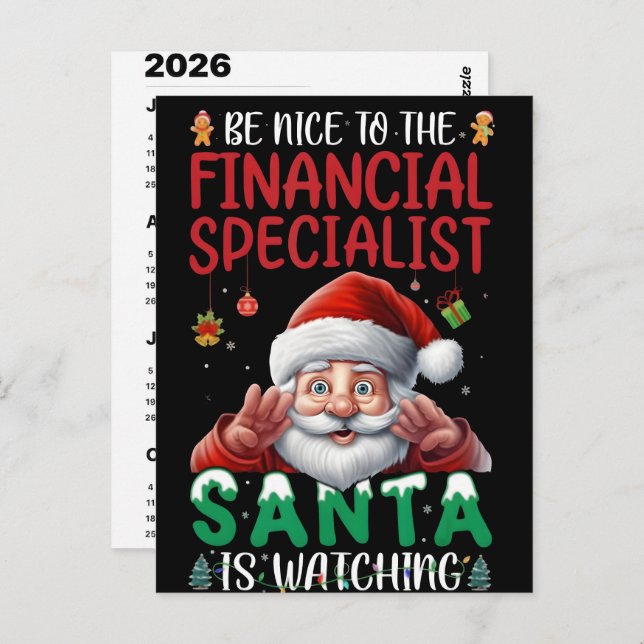 2026 Dad Jokes Advent Calendar Christmas Countdown Postcard (Front/Back)