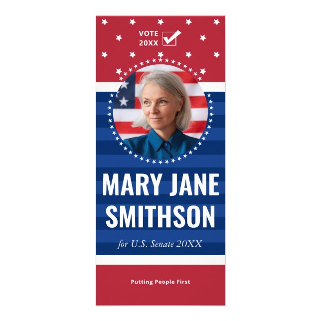 2026 Democratic Political Candidate Campaign Rack Card (Front)