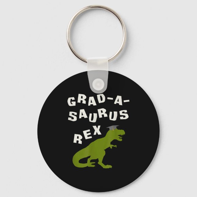 2026 dinosaur graduation funny t rex college high key ring (Front)
