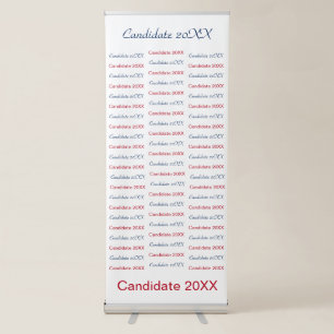 2026 Election Candidate Template Step and Repeat Retractable Banner