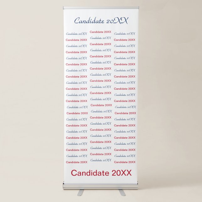 2026  Election Candidate Template Step and Repeat Retractable Banner (Front)